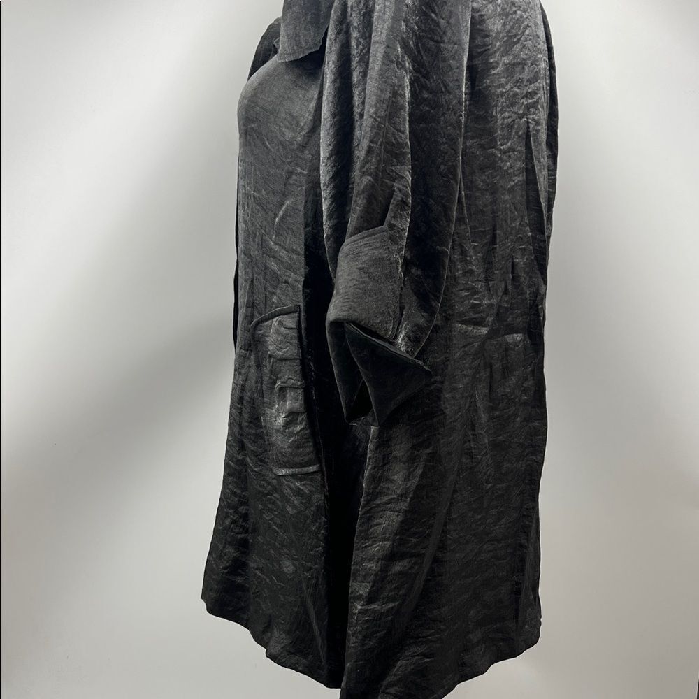 Damee Chic Dark Gray Women's Short A-Line Jacket - Picture 6 of 7